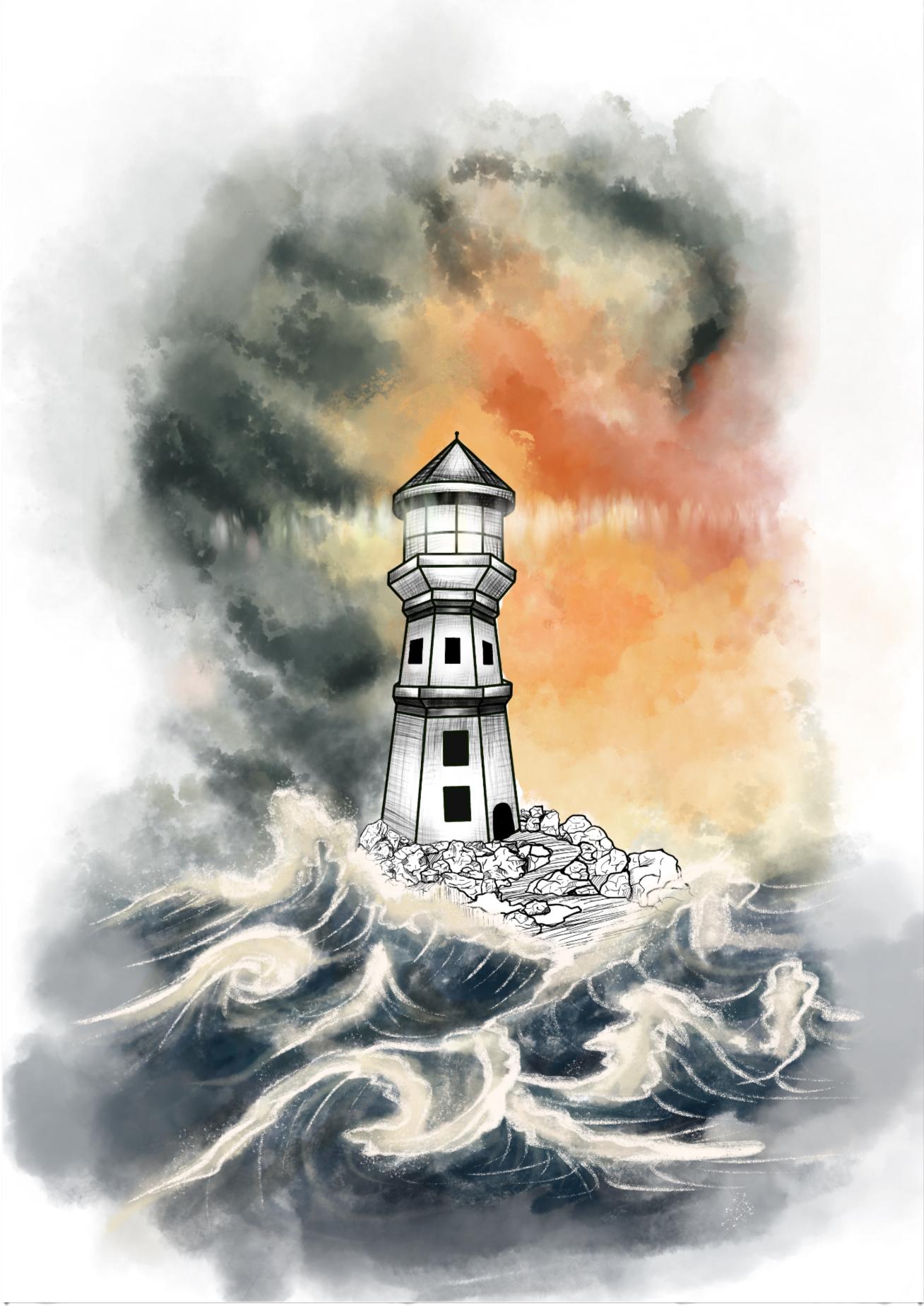 Watercolour Lighthouse